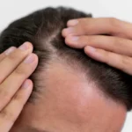 Patient evaluating if they are a good candidate for hair transplant in Turke